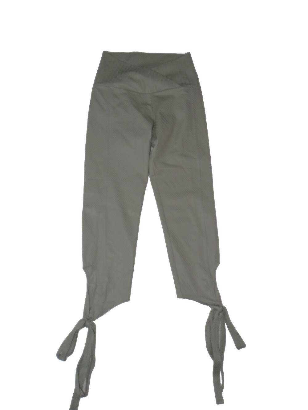 Onzie XS Sage Green Polyester Spandex Leggings with Ankle Ties